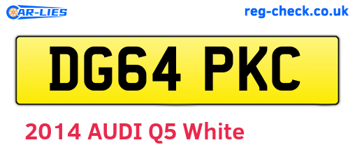 DG64PKC are the vehicle registration plates.
