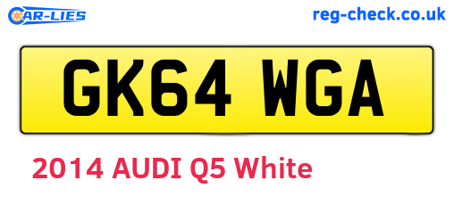 GK64WGA are the vehicle registration plates.