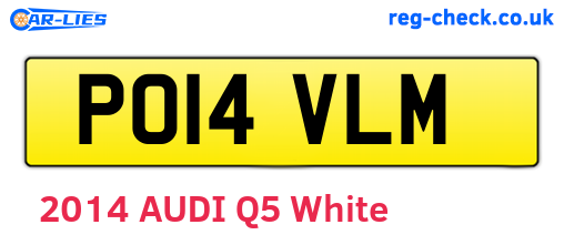 PO14VLM are the vehicle registration plates.