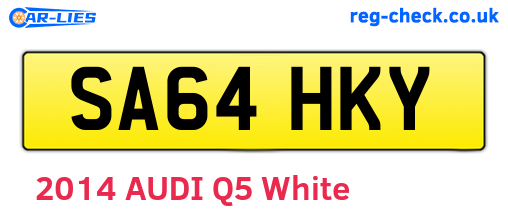 SA64HKY are the vehicle registration plates.