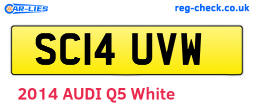 SC14UVW are the vehicle registration plates.