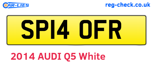 SP14OFR are the vehicle registration plates.