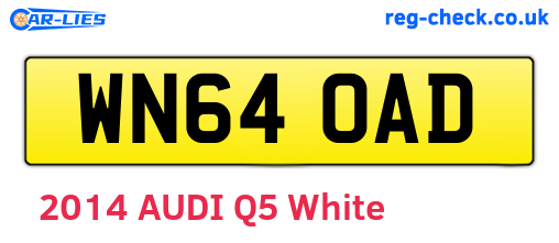 WN64OAD are the vehicle registration plates.