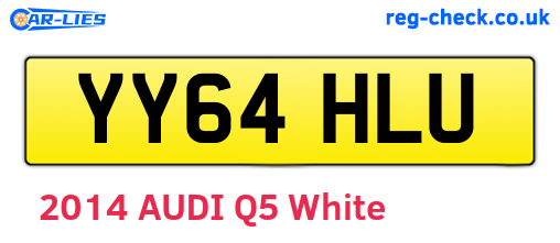 YY64HLU are the vehicle registration plates.