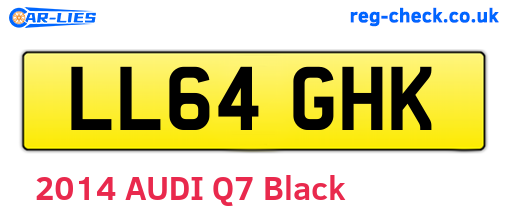 LL64GHK are the vehicle registration plates.