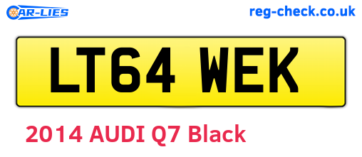 LT64WEK are the vehicle registration plates.