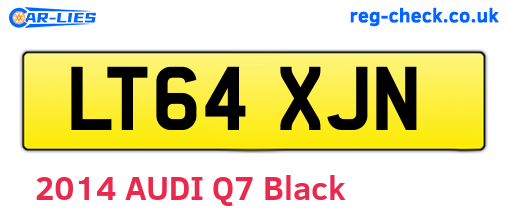 LT64XJN are the vehicle registration plates.