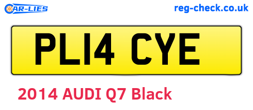PL14CYE are the vehicle registration plates.