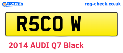 R5COW are the vehicle registration plates.