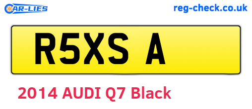 R5XSA are the vehicle registration plates.
