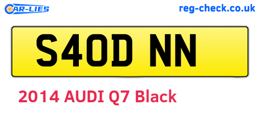 S40DNN are the vehicle registration plates.