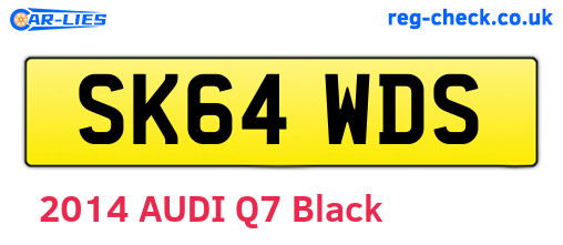 SK64WDS are the vehicle registration plates.