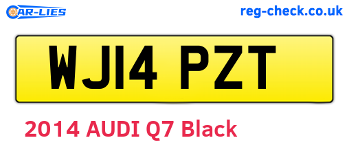 WJ14PZT are the vehicle registration plates.