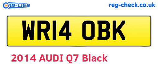 WR14OBK are the vehicle registration plates.