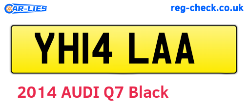YH14LAA are the vehicle registration plates.