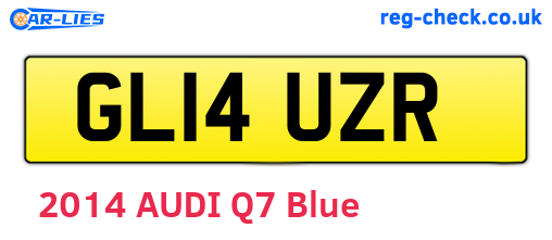 GL14UZR are the vehicle registration plates.