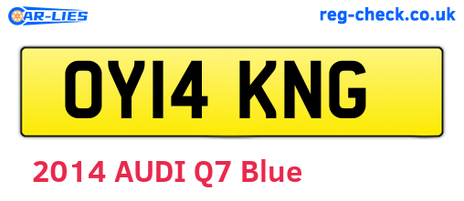 OY14KNG are the vehicle registration plates.