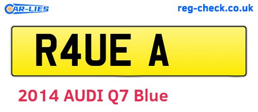 R4UEA are the vehicle registration plates.