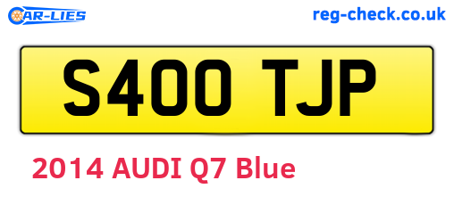 S400TJP are the vehicle registration plates.