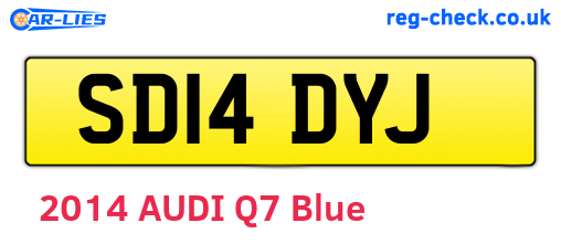 SD14DYJ are the vehicle registration plates.