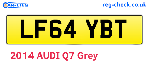 LF64YBT are the vehicle registration plates.