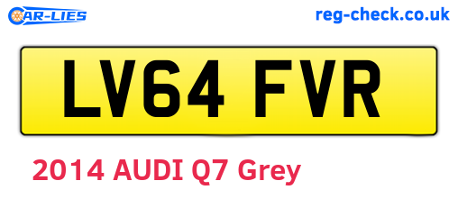 LV64FVR are the vehicle registration plates.