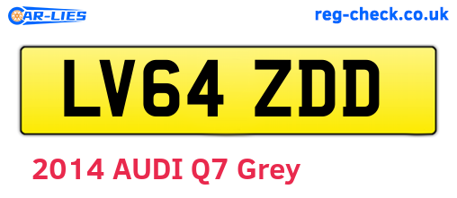 LV64ZDD are the vehicle registration plates.