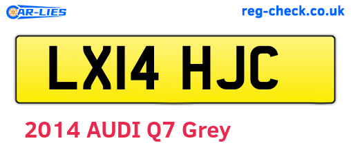 LX14HJC are the vehicle registration plates.