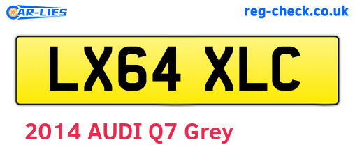 LX64XLC are the vehicle registration plates.