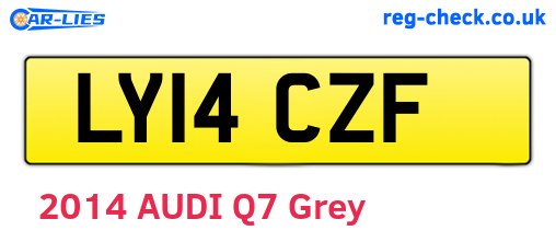 LY14CZF are the vehicle registration plates.