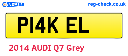 P14KEL are the vehicle registration plates.