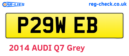 P29WEB are the vehicle registration plates.