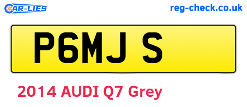 P6MJS are the vehicle registration plates.