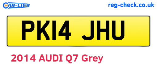 PK14JHU are the vehicle registration plates.