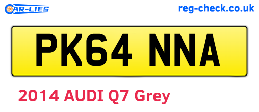 PK64NNA are the vehicle registration plates.