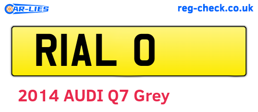 R1ALO are the vehicle registration plates.