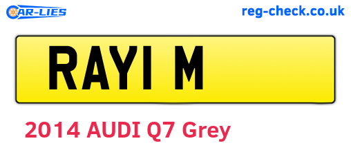 RAY1M are the vehicle registration plates.