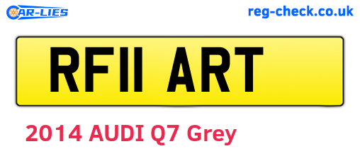 RF11ART are the vehicle registration plates.