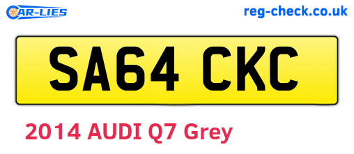 SA64CKC are the vehicle registration plates.