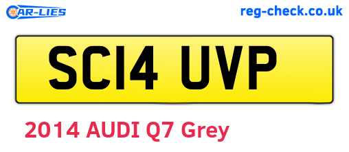 SC14UVP are the vehicle registration plates.
