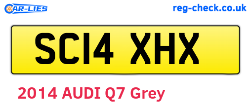 SC14XHX are the vehicle registration plates.