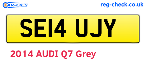 SE14UJY are the vehicle registration plates.