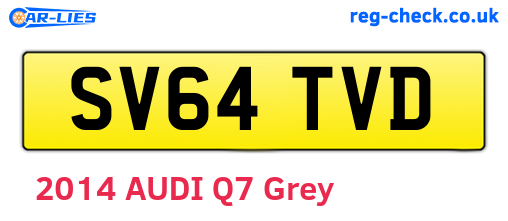 SV64TVD are the vehicle registration plates.