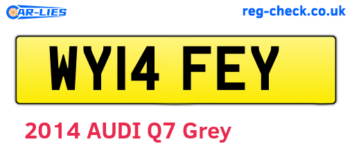 WY14FEY are the vehicle registration plates.