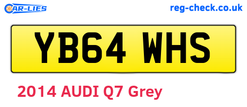YB64WHS are the vehicle registration plates.