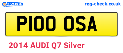 P100OSA are the vehicle registration plates.
