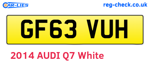 GF63VUH are the vehicle registration plates.