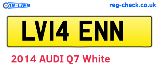 LV14ENN are the vehicle registration plates.