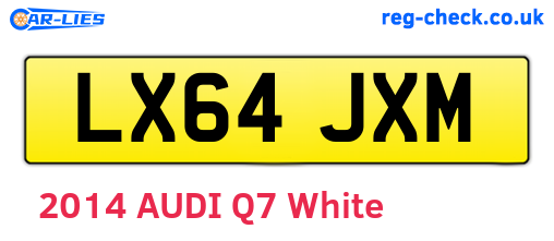 LX64JXM are the vehicle registration plates.