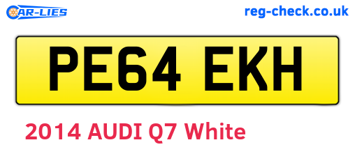 PE64EKH are the vehicle registration plates.